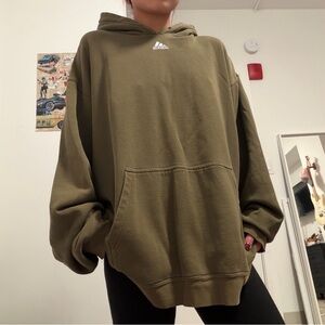 Adidas Khaki Green Pullover Hoodie
